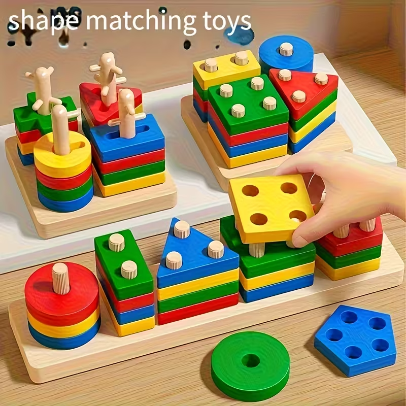 Board Game For 2 People - Montessori Wooden Games Baby Toys Puzzle
