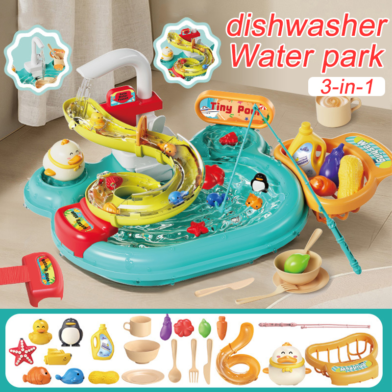 Board Game For 2 People - Children Puzzle Pretend Play Toys Dishwashing