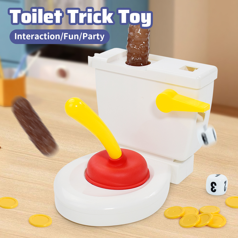 Board Game For 3 Players - Funny Toilet Trick Toy party game
