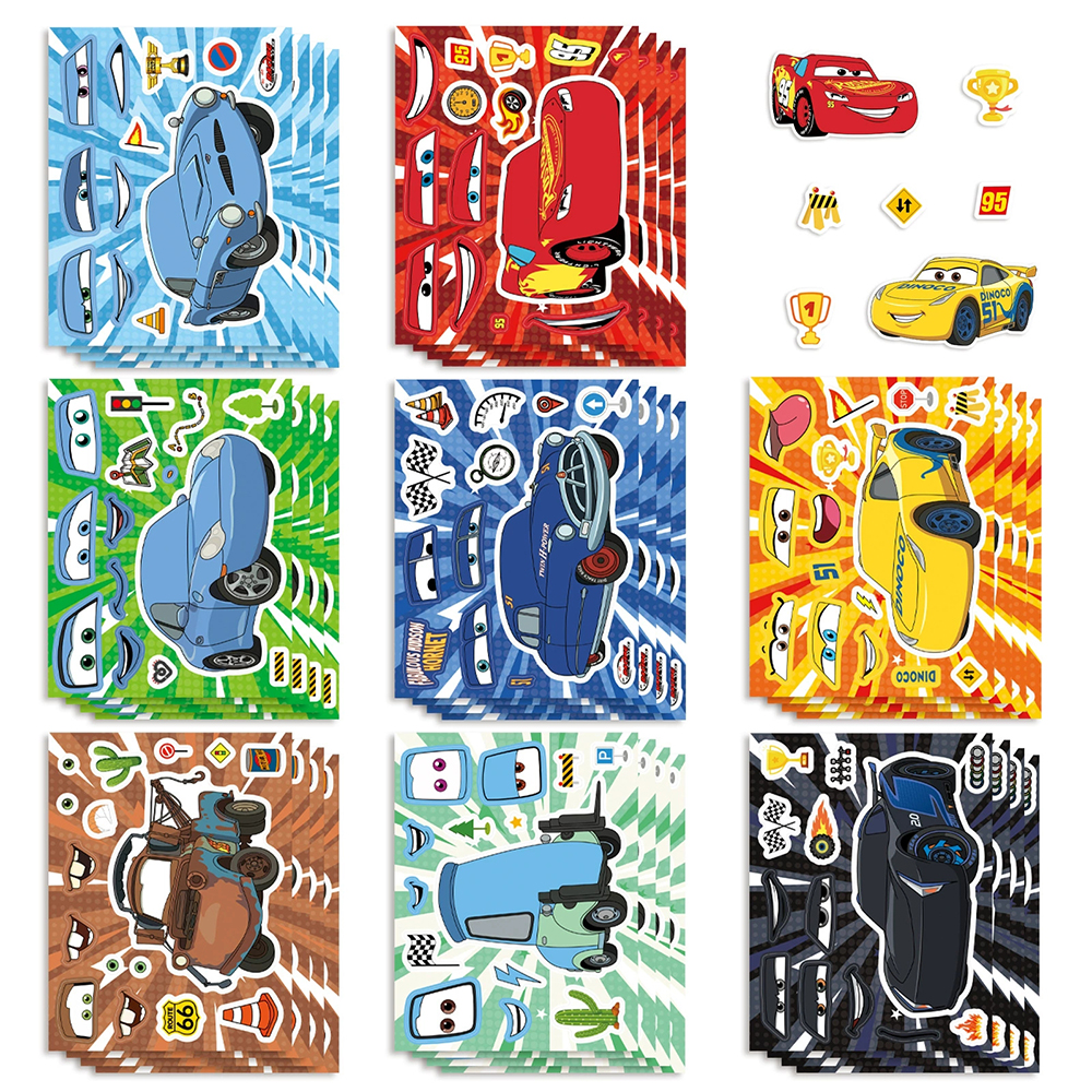 Board Game For 2 People - 8/16sheets Funny Disney Anime Cars Puzzle