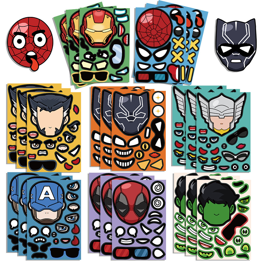 Board Game For 2 People - 8/16sheets Marvel The Avengers Superhero Puzzle