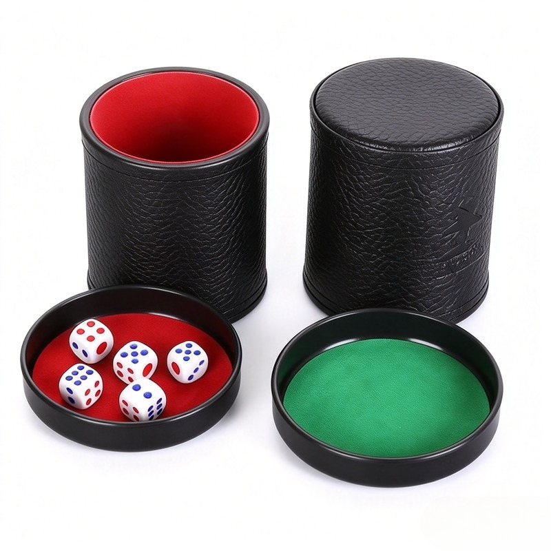 Orange Green Red Leather Dice  - Board Game Yahtzee บทวิจารณ์และราคา