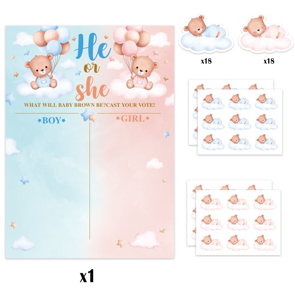With Stickers Gender Revealed  - Board Game Who Is It บทวิจารณ์และราคา
