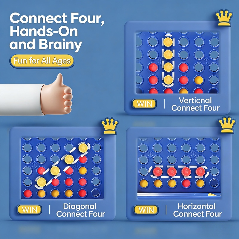 Connect 4 Game - Classic Strat - Board Game For 3 Players บทวิจารณ์และราคา