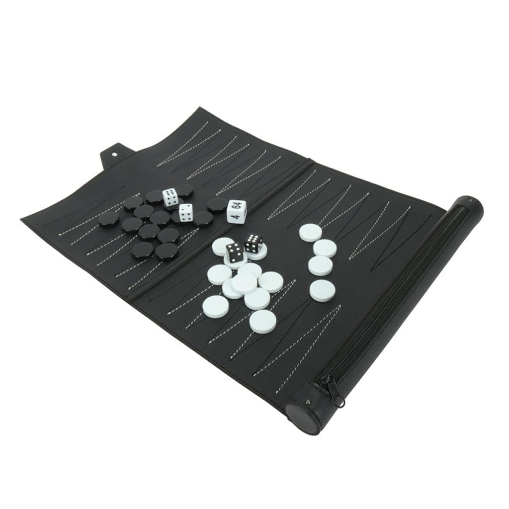 Vintage PU Leather Backgammon  - Board Game For 5 Players บทวิจารณ์และราคา
