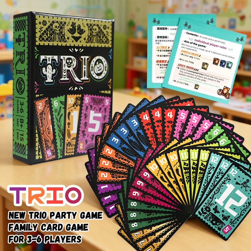 Strategic Card Board Game TRIO - Board Game For 3 Players บทวิจารณ์และราคา