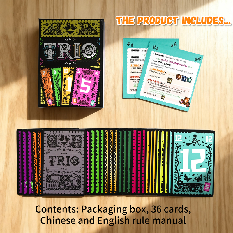 Strategic Card Board Game TRIO - Board Game For 3 Players บทวิจารณ์และราคา