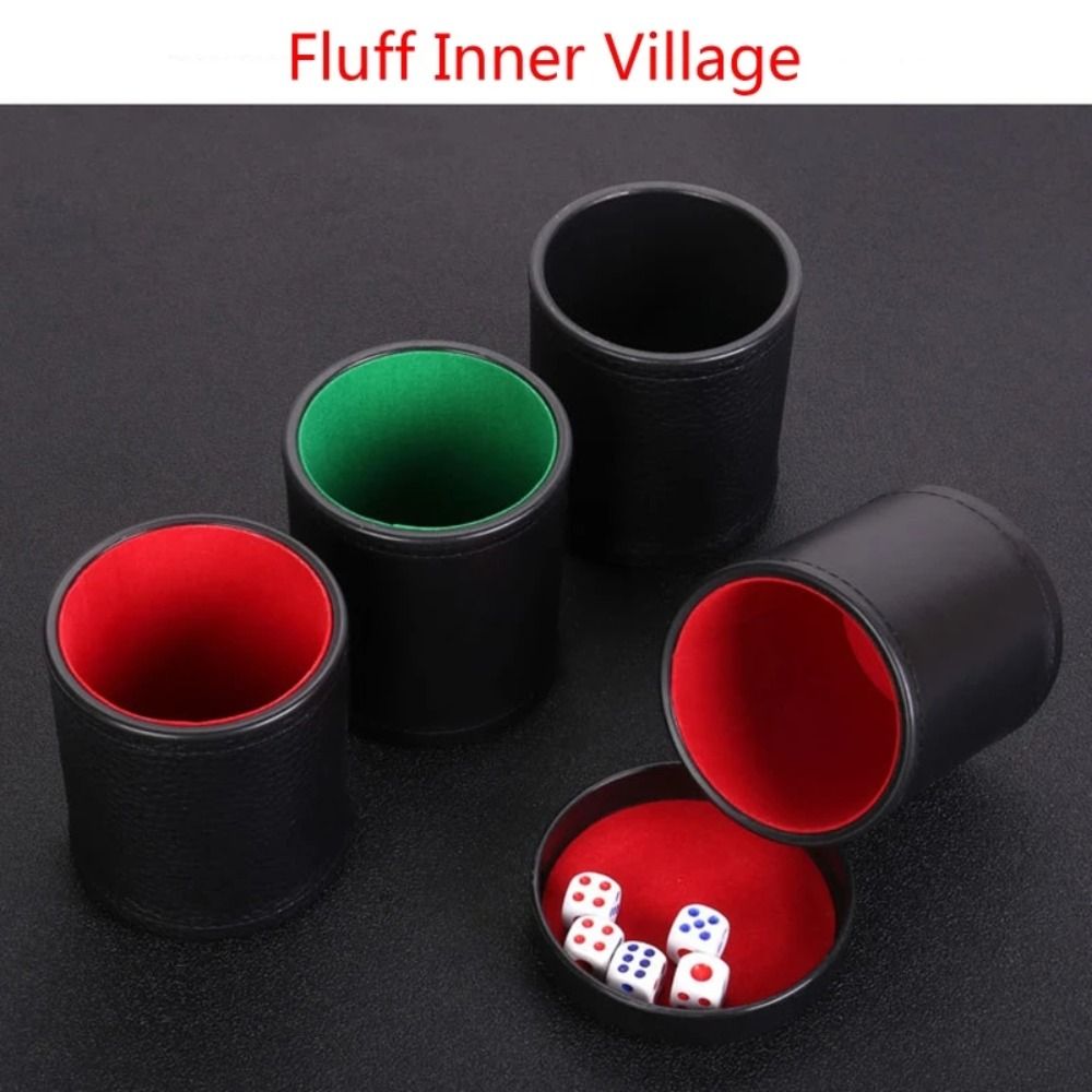Leather Dice Cup with Lid Gree - Board Game Yahtzee บทวิจารณ์และราคา