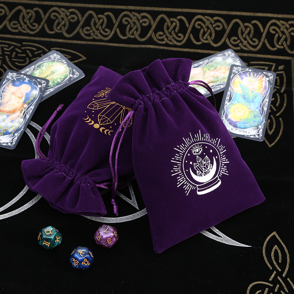 5Pcs Tarot Storage Velvet Bag  - Board Game Box บทวิจารณ์และราคา