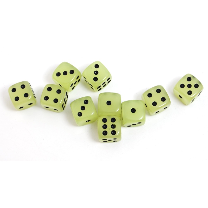 10-Pack  D6 6 Faces Dice Glow  - Board Game Yahtzee บทวิจารณ์และราคา
