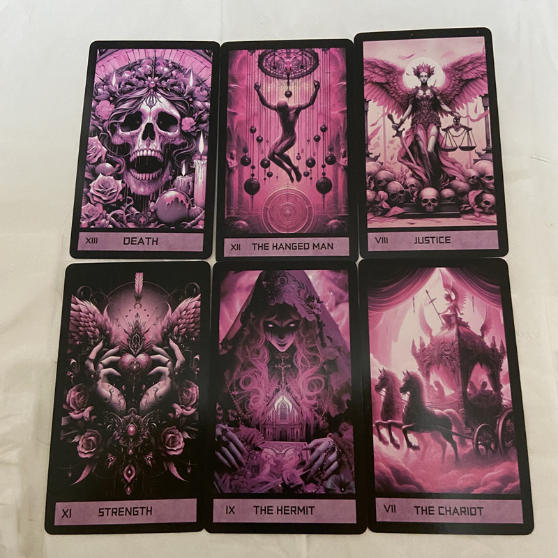 Pink Gothic Tarot Deck 78 card - Board Game Oracle บทวิจารณ์และราคา