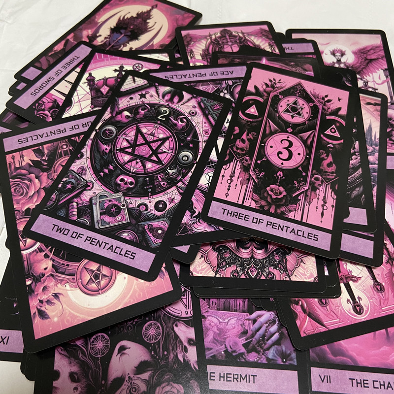 Pink Gothic Tarot Deck 78 card - Board Game Oracle บทวิจารณ์และราคา
