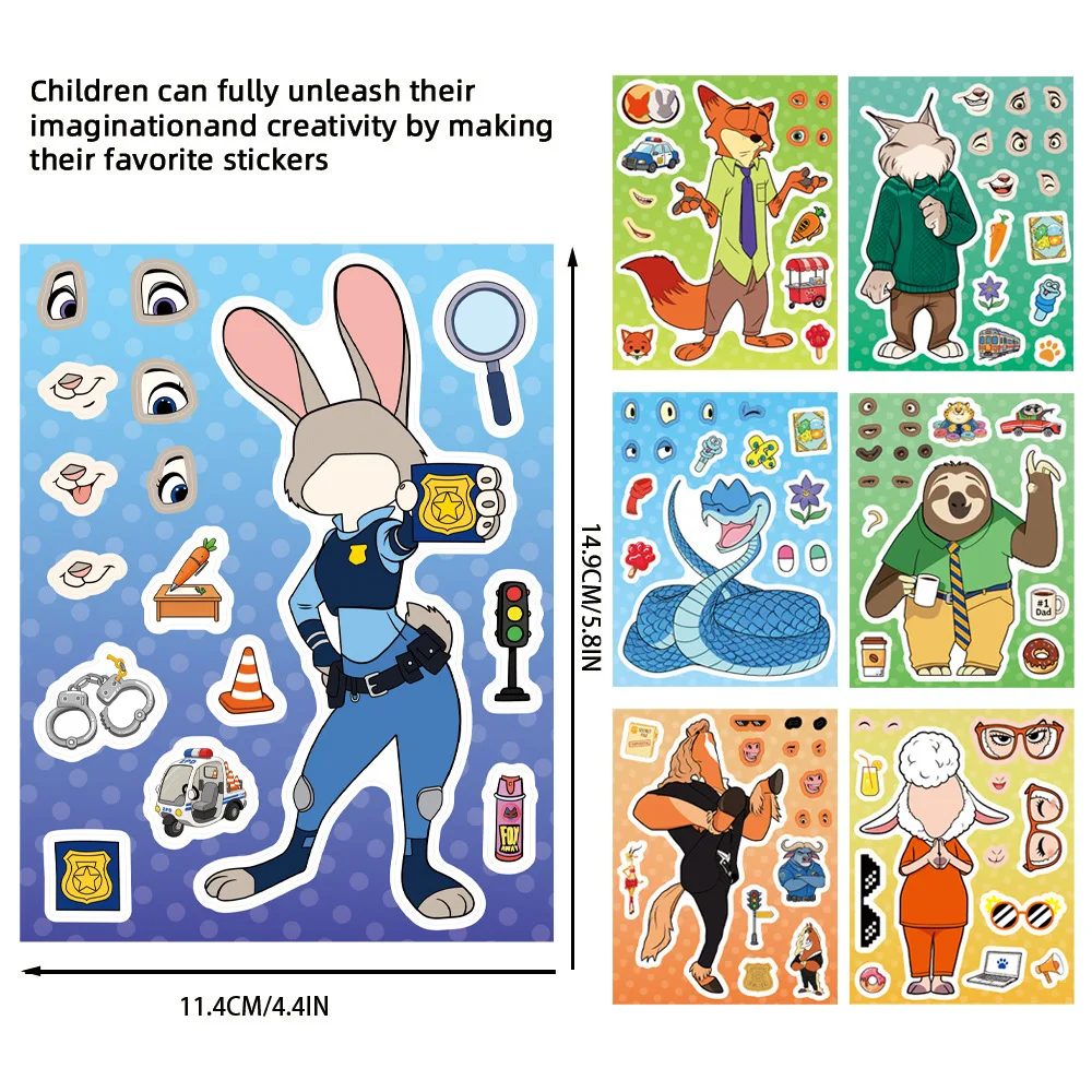 8/16Sheets Make a Face Zootopi - Board Game For 2 People บทวิจารณ์และราคา