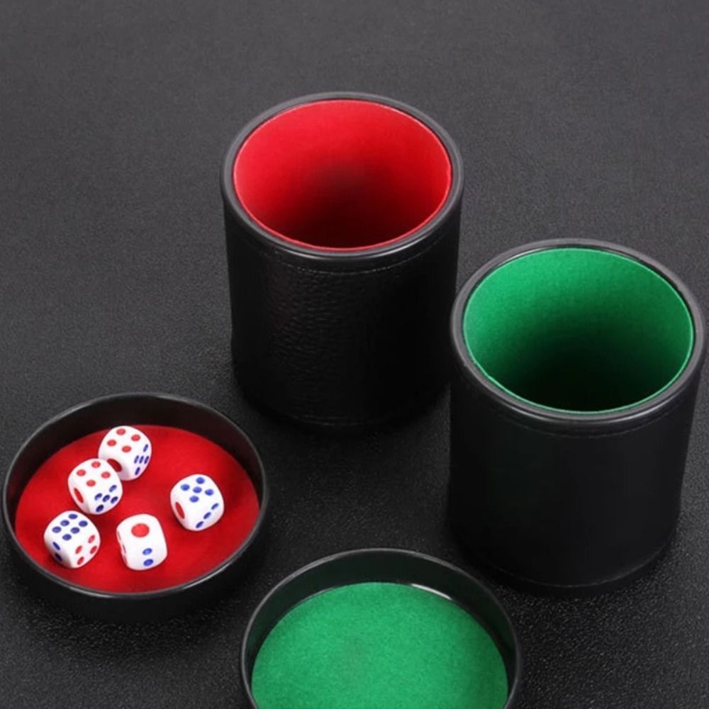 Leather Dice Cup with Lid Gree - Board Game Yahtzee บทวิจารณ์และราคา