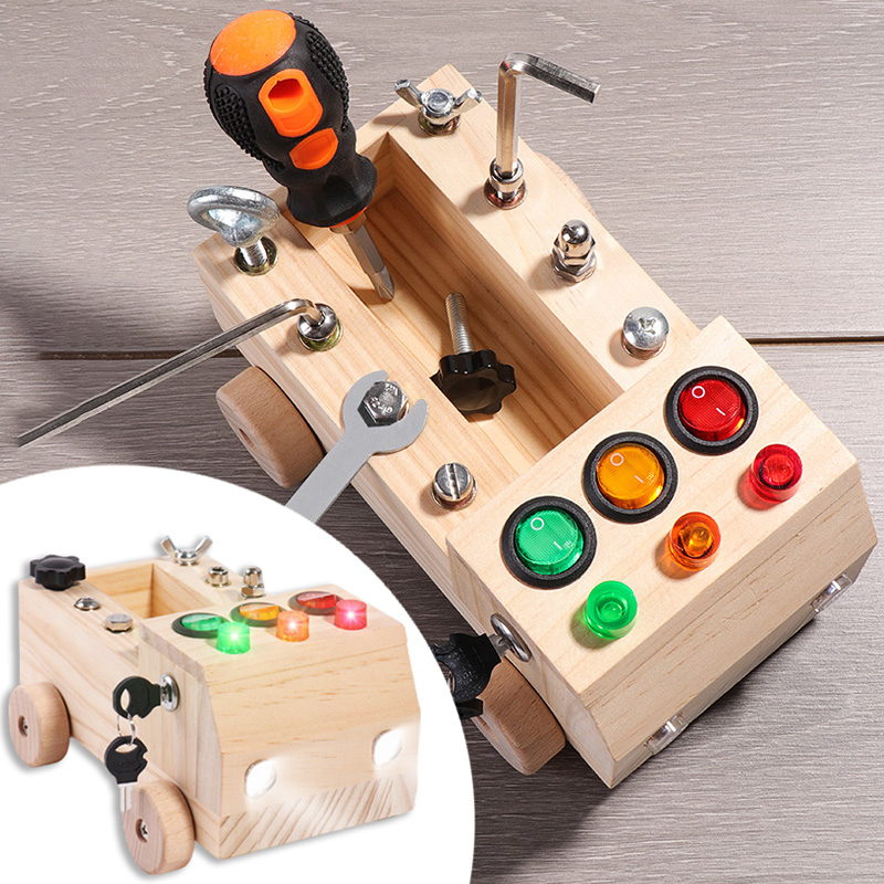 Wooden Montessori Busy Board S - Board Game Box บทวิจารณ์และราคา