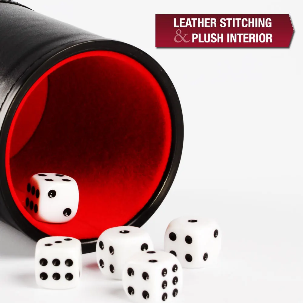 Leather Dice Cup with Lid Gree - Board Game Yahtzee บทวิจารณ์และราคา