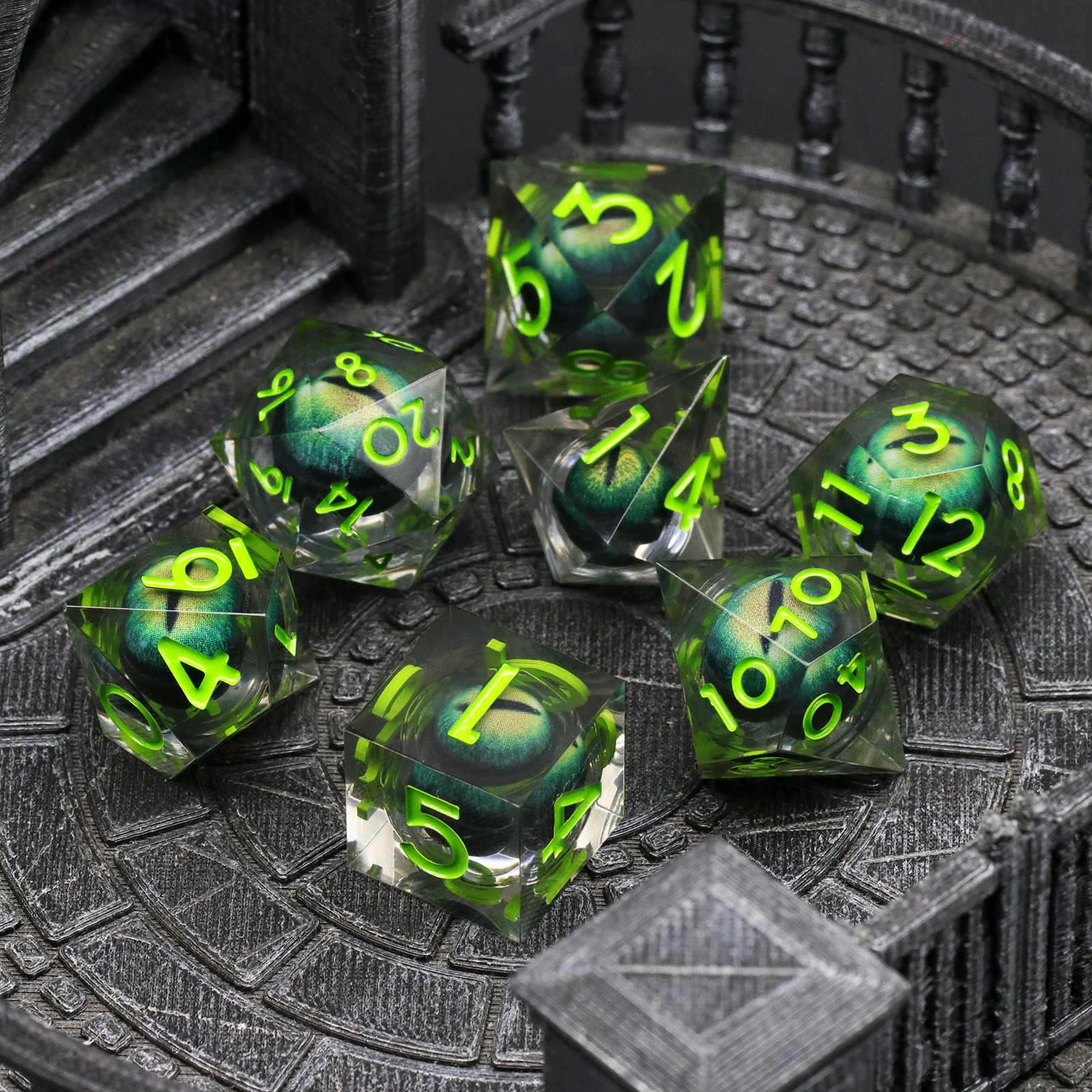 Resin DND Dice Set ZHOORQI Pol - Board Game Yahtzee บทวิจารณ์และราคา