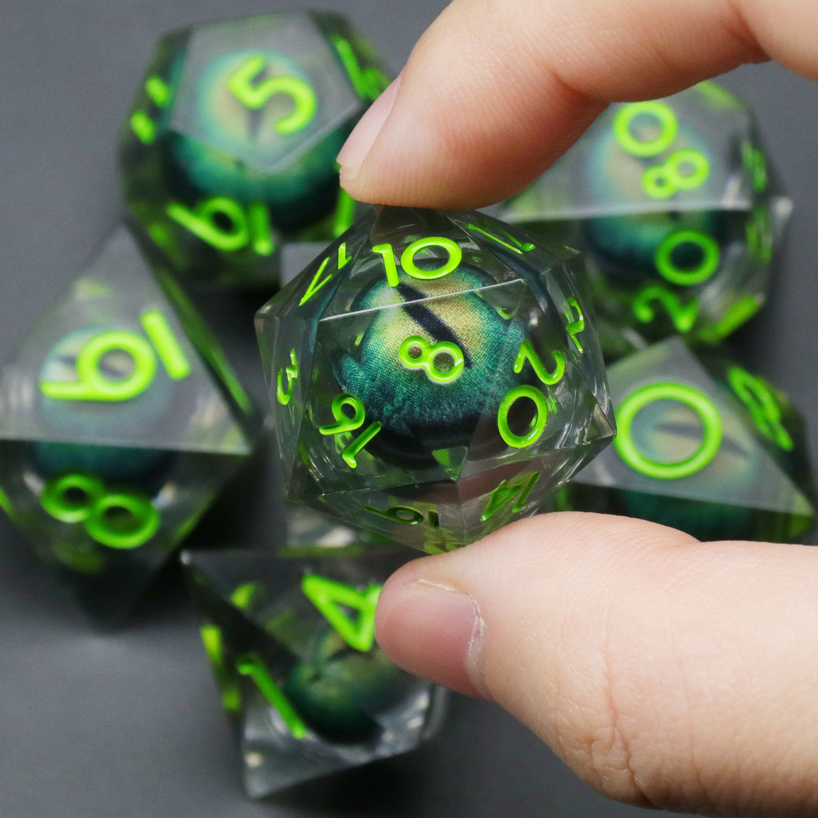 Resin DND Dice Set ZHOORQI Pol - Board Game Yahtzee บทวิจารณ์และราคา