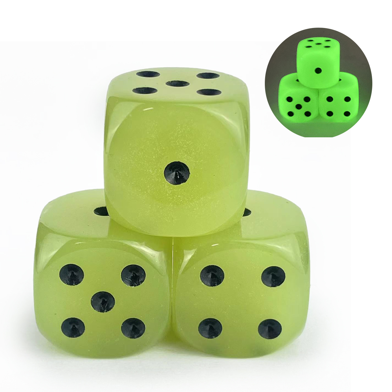 3-Pack 30mm D6  Glow in The Da - Board Game Yahtzee บทวิจารณ์และราคา