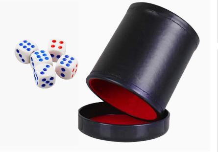Leather Dice Cup with Lid Gree - Board Game Yahtzee บทวิจารณ์และราคา