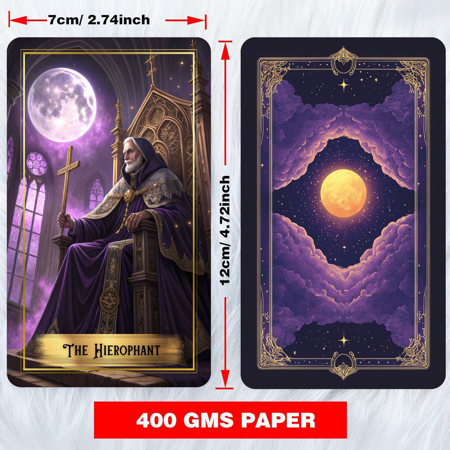 Purple Moon Tarot Cards Deck w - Board Game Oracle บทวิจารณ์และราคา