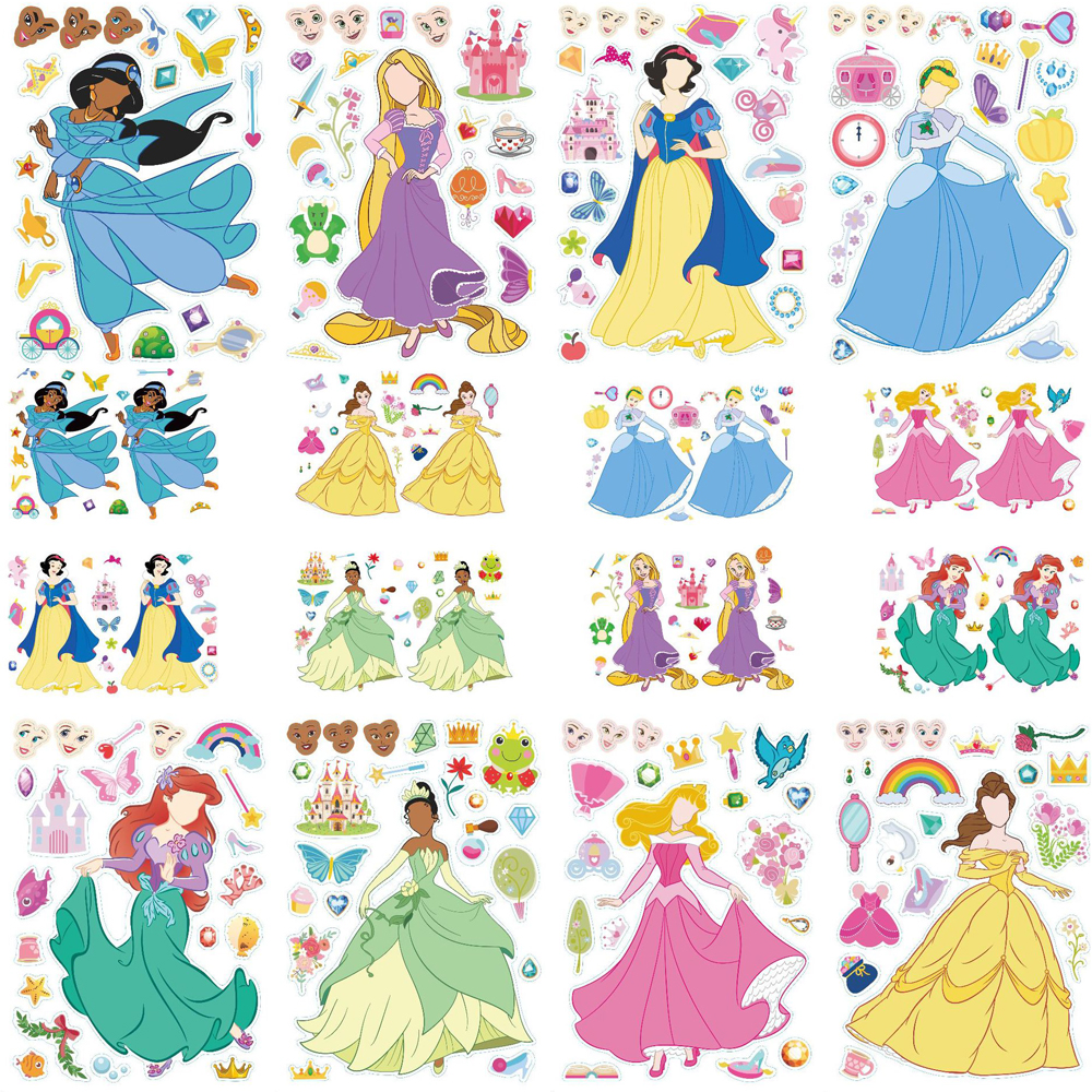 8/16sheets Cute Disney Princes - Board Game For 2 People บทวิจารณ์และราคา