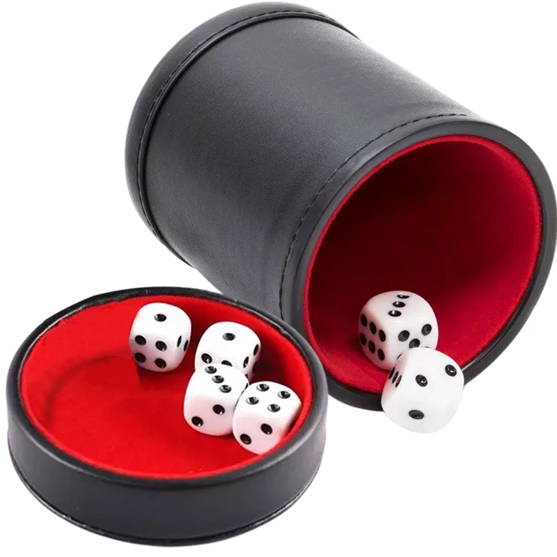 Leather Dice Cup with Lid Gree - Board Game Yahtzee บทวิจารณ์และราคา