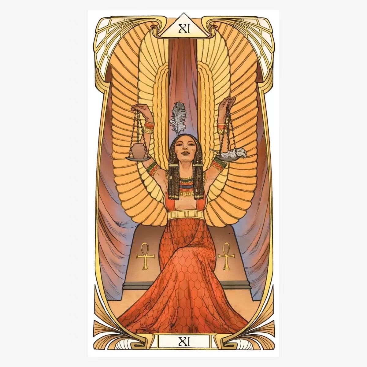Egyptian Art Nouveau Tarot car - Board Game Oracle บทวิจารณ์และราคา